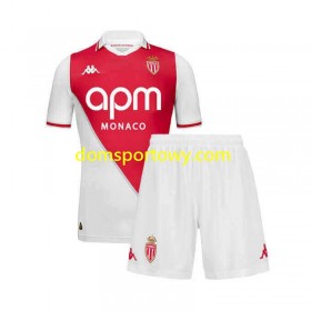 Koszulka AS Monaco Dziecięcy Domowe Koszulki Piłkarskie 2024-2025 Krótki Rękaw
